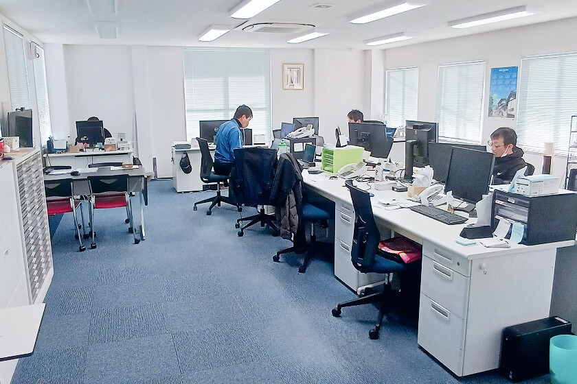 Employees working in the head office office