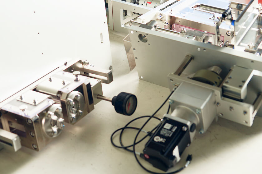 Equipment being assembled with measuring instruments